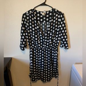 Black/White Cat Pattern Dress - Mimi Chica